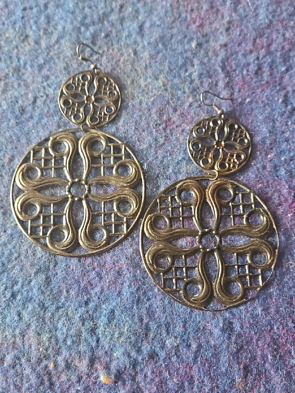 5 For $15 Boho Filigree Round Drop Earrings in Gold